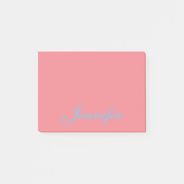 Notas Post-it® Coral Post it Sticky Notes personalizado (Anverso)