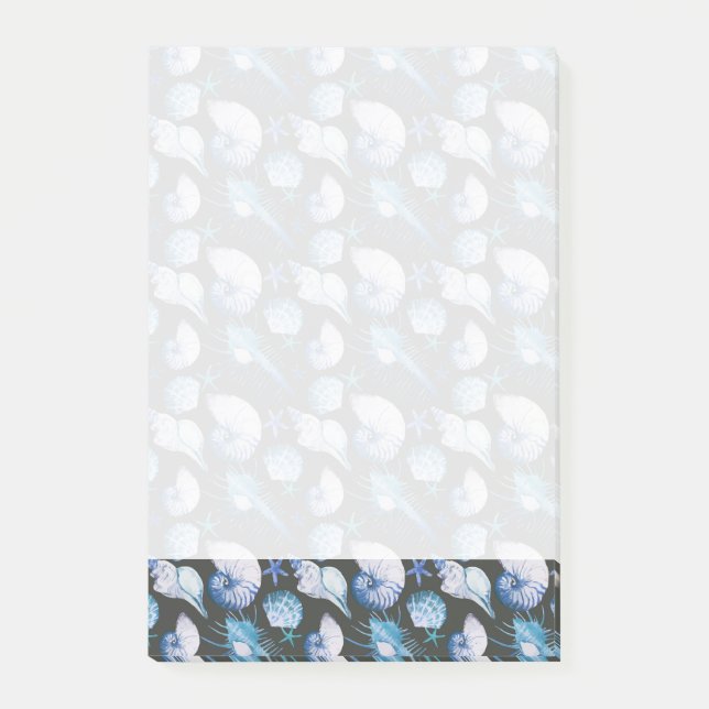 Notas Post-it® Corales con el modelo de las cáscaras (Anverso)