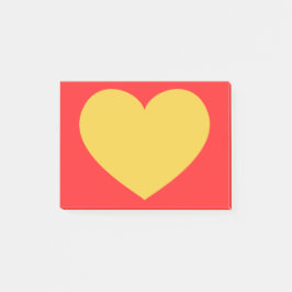 Notas Post-it® Corazón amarillo