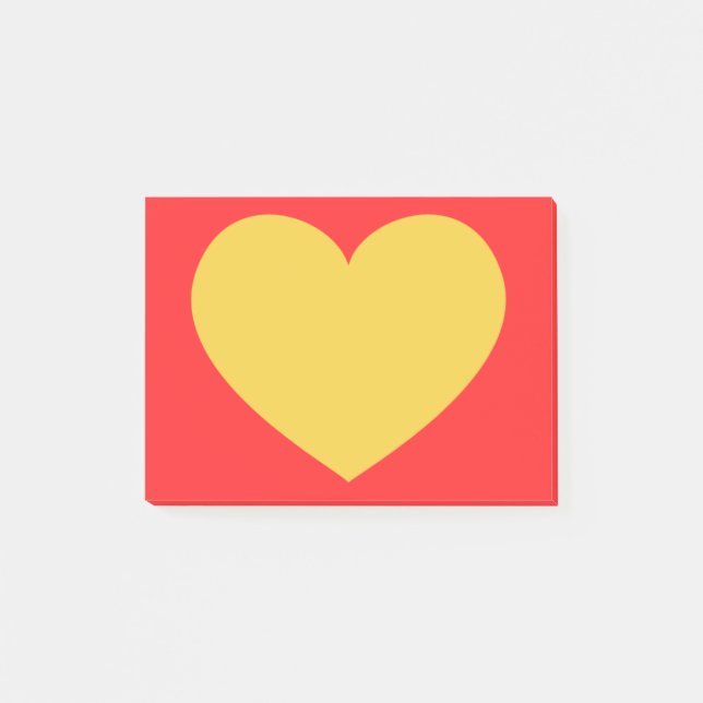 Notas Post-it® Corazón amarillo (Anverso)