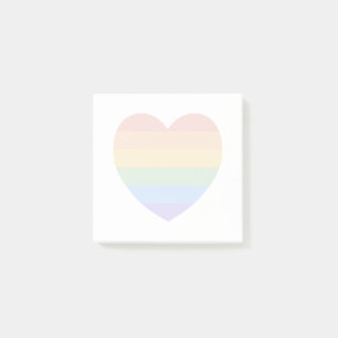 Notas Post-it® Corazón arco iris