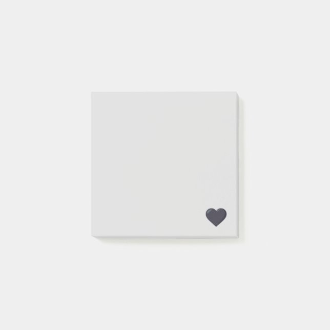 Notas Post-it® Corazón BlackEmoji (Anverso)