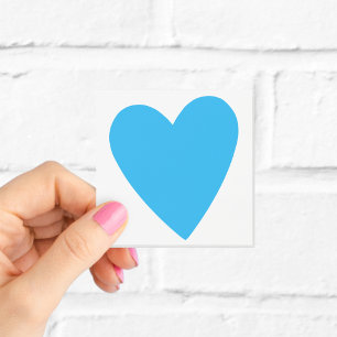 Notas Post-it® Corazón blanco y azul lindo 
