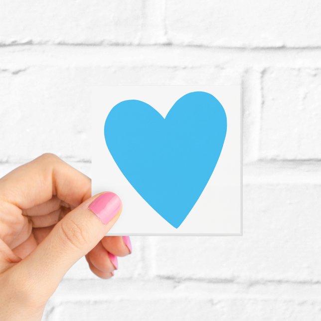 Notas Post-it® Corazón blanco y azul lindo  (Subido por el creador)