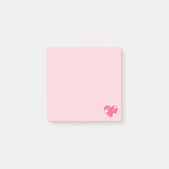 Notas Post-it® Corazón chispeante de la emoji (Anverso)