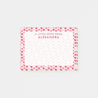 Notas Post-it® Corazón de Acuarela Rojo