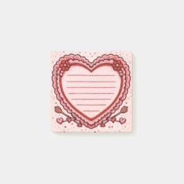 Notas Post-it® Corazón de Amor