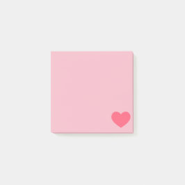 Notas Post-it® Corazón de Emoji rosa
