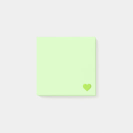 Notas Post-it® Corazón de Emoji verde
