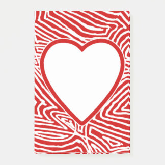 Notas Post-it® Corazón de huella digital