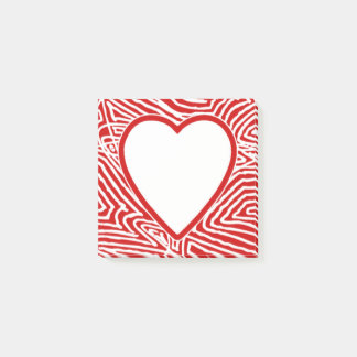 Notas Post-it® Corazón de huella digital