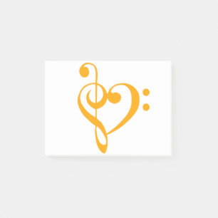 Notas Post-it® Corazón de la música de los problemas de la limp
