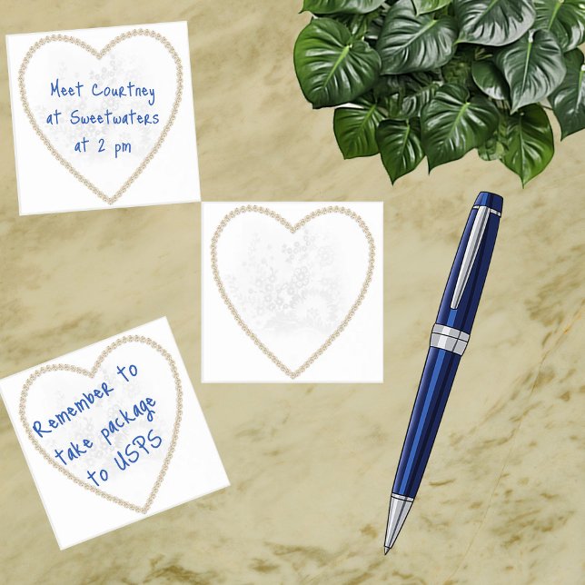Notas Post-it® Corazón de oro de diamantes (Subido por el creador)