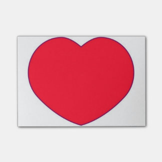 Notas Post-it® Corazón del poste