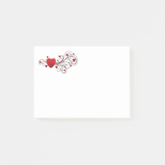 Notas Post-it® Corazón desplazado (Anverso)