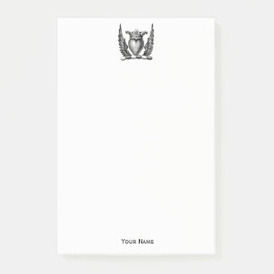 Notas Post-it® Corazón heráldico con Escudo del escudo de armas