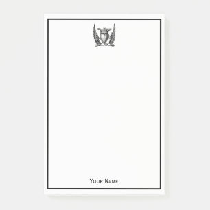Notas Post-it® Corazón heráldico con Escudo del escudo de armas