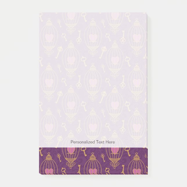 Notas Post-it® Corazón-llave-modelo (Anverso)