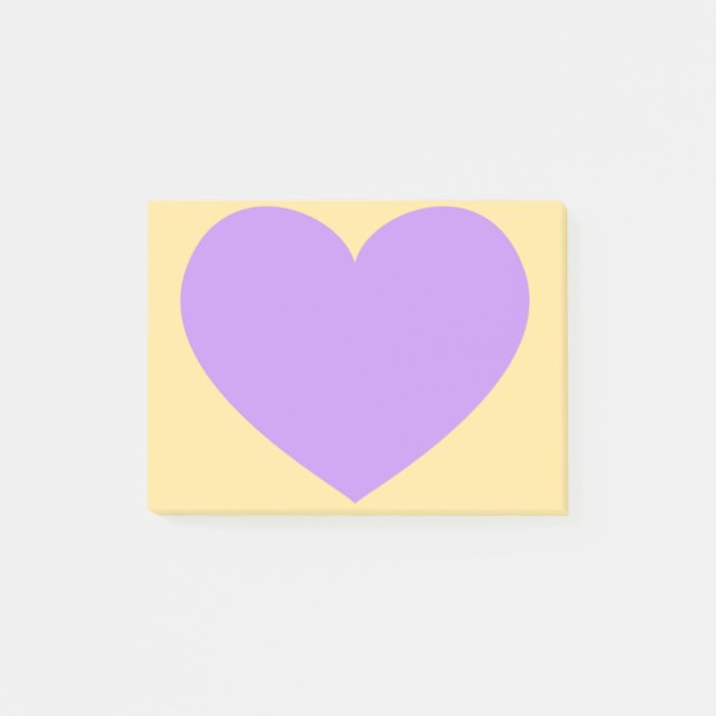Notas Post-it® Corazón morado (Anverso)