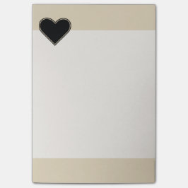 Notas Post-it® Corazón negro elegante 2