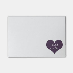 Notas Post-it® Corazón púrpura