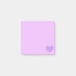 Notas Post-it® Corazón púrpura de la emoji