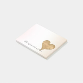 Notas Post-it® Corazón Purpurina Glam Gold