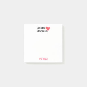 Notas Post-it® Corazón rojo personalizado consejero de la