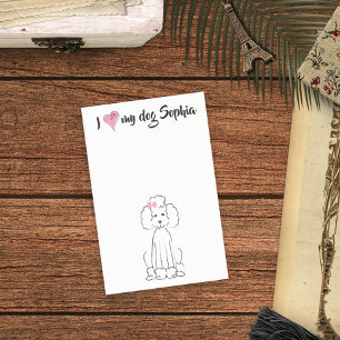 Notas Post-it® Corazón rosado lindo me encanta mi Personalizado p