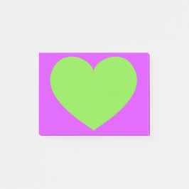 Notas Post-it® Corazón verde
