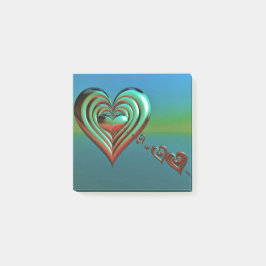 Notas Post-it® Corazones altas del cielo