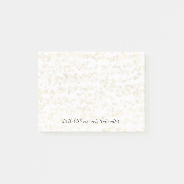 Notas Post-it® Corazones de oro (Anverso)