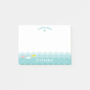 Notas Post-it® Corazones lindos el   caprichoso de los pescados