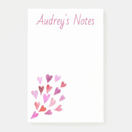 Notas Post-it® Corazones personalizados