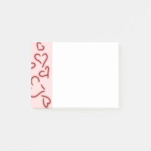 Notas Post-it® Corazones rojos