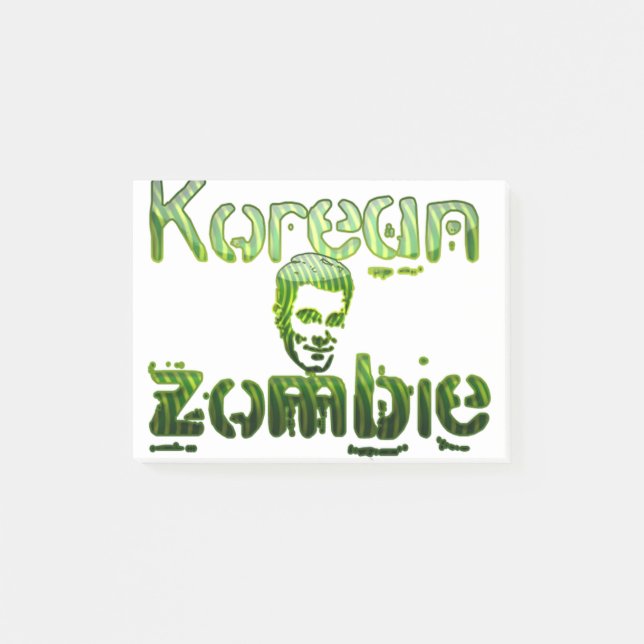 Notas Post-it® coreano, zombie (Anverso)