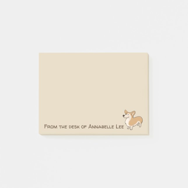 Notas Post-it® Corgi (Anverso)