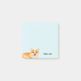 Notas Post-it® Corgi de Acuarela Lindo Personalizado de Moda