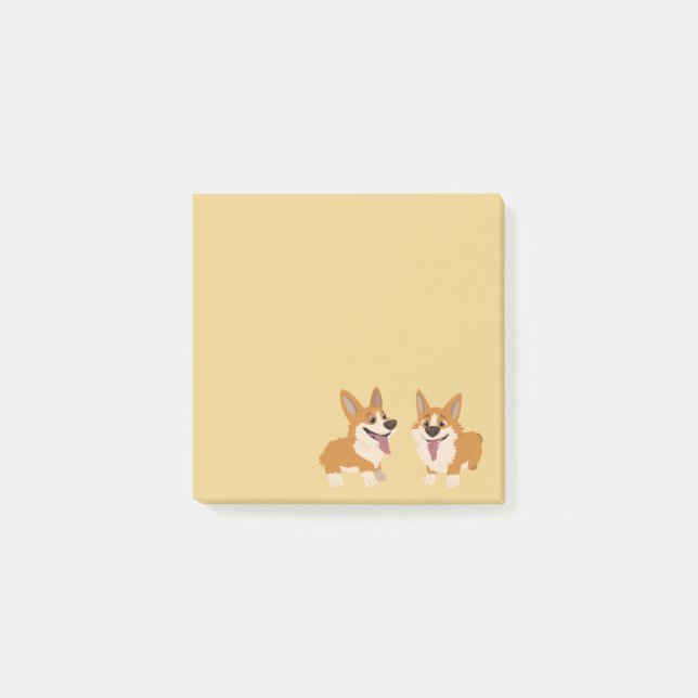 Notas Post-it® Corgi Dogs (Anverso)