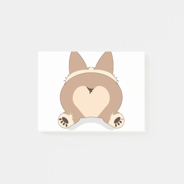 Notas Post-it® Corgi Sploot (Anverso)