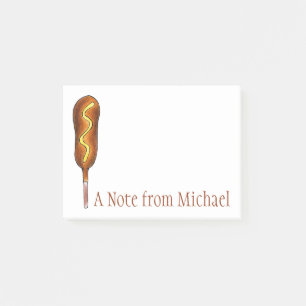 Notas Post-it® Corn Perro de maíz personalizado Corn Corndog con