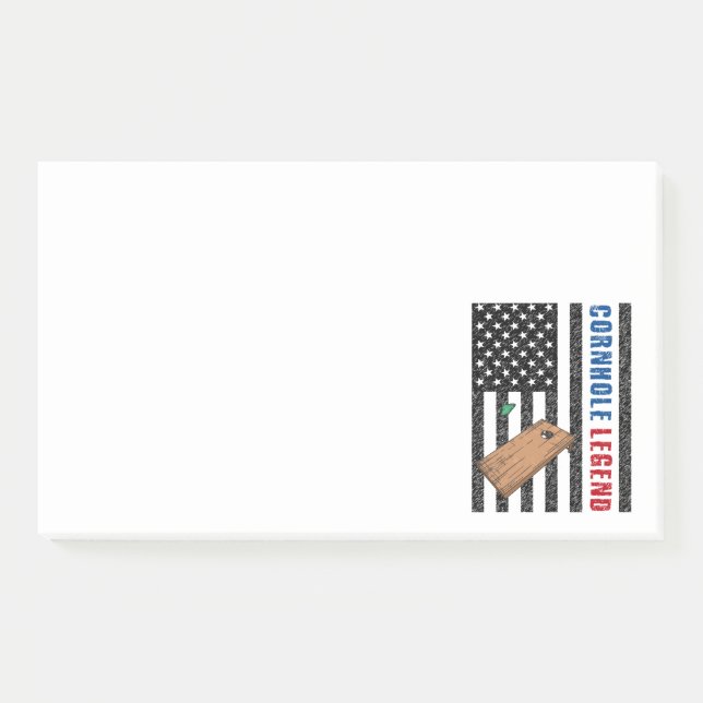 Notas Post-it® Cornhole Legend USA (Anverso)
