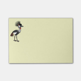 Notas Post-it® Coronar-Grúa del gris de Birdorable