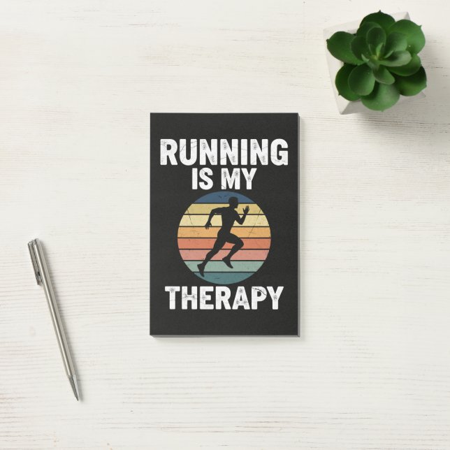 Notas Post-it® Correr Es Mi Terapia (Oficina)
