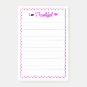 Notas Post-it® Corta "Estoy agradecida" - Gratitud