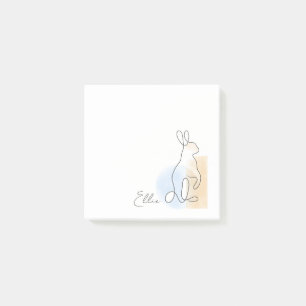 Notas Post-it® Corta publicación personalizada de conejo que acot