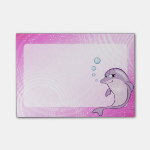 Notas Post-it® Corte el delfín rosado