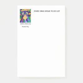 NOTAS POST-IT® CORUS' MARDI GRAS TO DO LIST