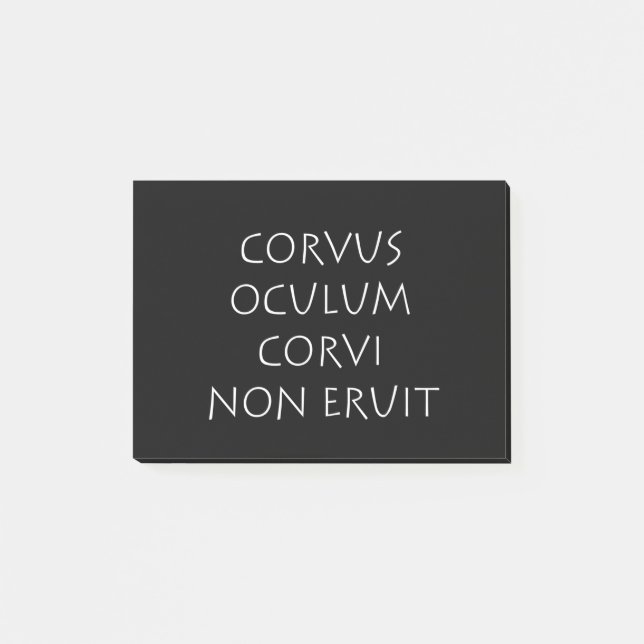 Notas Post-it® Corvus oculum corvi non eruit (Anverso)