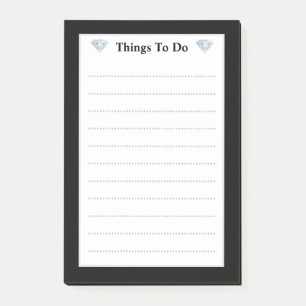 Notas Post-it® Cosas elegantes para hacer con diamantes en línea